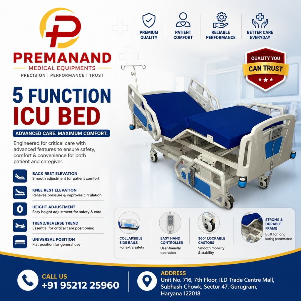 LATEST 5 FUNCTION ICU BED FOR RENT IN GURGAON