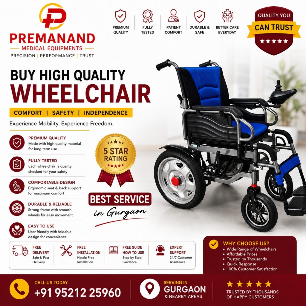 Buy High Quality Wheelchairs in Gurgaon: Experience Mobility & Freedom